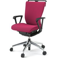 【設置込】イトーキ コセールチェア ローバック ループ肘付 ハンガー付 アルミ脚 レッド×ホワイト×レッド 1脚（直送品）