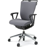 【設置込】イトーキ コセールチェア ローバック ループ肘付 ハンガー付 アルミ脚 ライトグレー×ホワイト×ライトグレー 1脚（直送品）