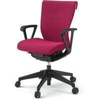 【設置込】イトーキ コセールチェア ローバック ループ肘付 樹脂脚 レッド×ホワイト×レッド 1脚（直送品）