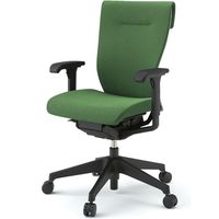 【設置込】イトーキ コセールチェア ハイバック 可動肘付 樹脂脚 IVグリーン×ライトグレー×IVグリーン 1脚（直送品）