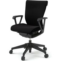 【設置込】イトーキ コセールチェア ローバック ループ肘付 樹脂脚 ブラック×オフブラック×ブラック 1脚（直送品）