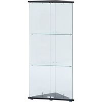 不二貿易 コーナーコレクションケース 3段 幅665×奥行350×高さ1450mm ブラック 99471 1台（直送品）