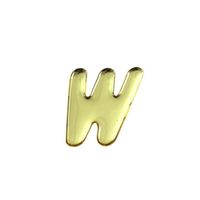 光 ゴールドメタル文字 「W」 天地35mm×1mm GM35ーW GM35-W 1個（直送品）