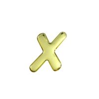 光 ゴールドメタル文字 「X」 天地35mm×1mm GM35ーX GM35-X 1個（直送品）