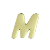 光 ゴールドメタル文字 「M」 天地60mm×1mm GM60ーM GM60-M 1個（直送品）