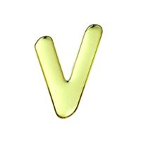 光 ゴールドメタル文字 「V」 天地60mm×1mm GM60ーV GM60-V 1個（直送品）