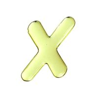 光 ゴールドメタル文字 「X」 天地60mm×1mm GM60ーX GM60-X 1個（直送品）