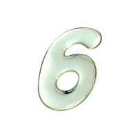 光 シルバーメタル文字 「6」 天地60mm×1mm SM60ー6 SM60-6 1個（直送品）