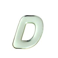 光 シルバーメタル文字 「D」 天地60mm×1mm SM60ーD SM60-D 1個（直送品）