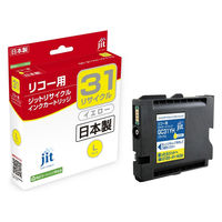 リコー（RICOH）用 リサイクルインク JIT-R31YH イエロー 大容量 （GC31YH） 1個