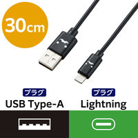 ライトニングケーブル USB（A）[オス]-Lightning[オス] MPA-FUAL エレコム