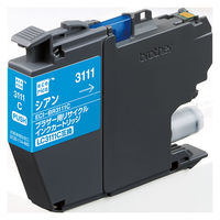 エコリカ ブラザー（brother）用 リサイクルインク ECI-BR3111C シアン LC3111C対応 1個