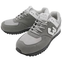 ケイワーク チャンプセーフティスニーカー グレー 25.5cm 65-2344-11 1足（直送品）