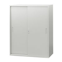 Netforce イーセンブリー 引戸書庫 3段 スチール 幅880×奥行400mm グレー EA-8840H-3H-AW-GY 1台（直送品）
