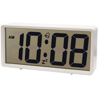 誠時 デジタル置き掛け兼用時計　ジェイド LCD-008WH 1個（わけあり品）
