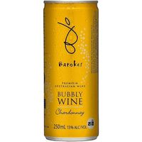 オーストラリア　バロークス スパークリング 缶タイプ シャルドネ　白ワイン 辛口　250ml　1缶　缶ワイン　飲み切り　小容量
