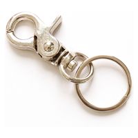 日本紐釦貿易(Nippon Chuko) 日本紐釦貿易 チャームキーホルダー　シルバー　10個入　全長70mm　KD186-10-S　3袋（直送品）