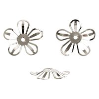 日本紐釦貿易(Nippon Chuko) 日本紐釦貿易 メタルフラワーパーツ シルバー W22mm 2個入 KE1221-S　10袋（直送品）