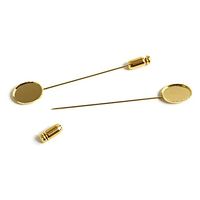 日本紐釦貿易(Nippon Chuko) 日本紐釦貿易 ピンブローチ ハットピン 3個入り 全長7cm ゴールド KE209-G　3袋（直送品）