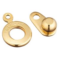 日本紐釦貿易(Nippon Chuko) 日本紐釦貿易 ニューホック 10個入り φ9mm ゴールド KE507-G　5袋（直送品）