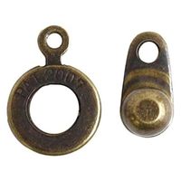 日本紐釦貿易(Nippon Chuko) 日本紐釦貿易 ニューホック 10個入り φ8mm アンティークゴールド KE542-AG　5袋（直送品）