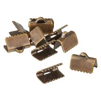 日本紐釦貿易(Nippon Chuko) 日本紐釦貿易 革テープ用留め金具 10個入り 10mm アンティークゴールド KE530-AG（直送品）