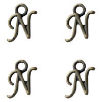 日本紐釦貿易(Nippon Chuko) 日本紐釦貿易 イニシャルチャーム N アンティークゴールド W7×H9mm 5個入 KE769（直送品）