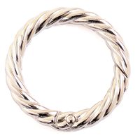 NBK 日本紐釦貿易 デザインカラビナ　ロープタイプ 34mm 1個入 シルバー S27-304-34S-1P　5個（直送品）