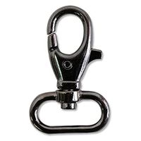 日本紐釦貿易 バッグ用ナスカン 内径2.5xH5cm 6個入 黒ニッケル S27-66-B 手芸用品（直送品）