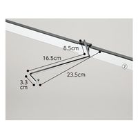 アズワン 角バー用斜め曲げフック 5本組 左曲げ 63-3367-88 1組(5本)（直送品）