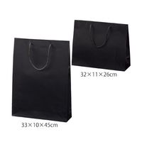 アズワン マット貼り紙袋 黒 32×11×26cm 150枚 63-3385-81 1箱(150枚)（直送品）