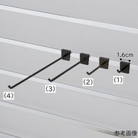 アズワン アクセサリーフックL10 Fバー用 10本組 ブラック 63-3392-45 1組(10本)（直送品）