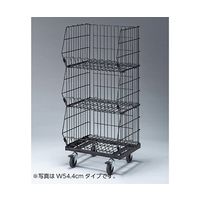 アズワン 高機能型ジャンブルバスケット 黒 3段 W38.4D46.3×H121 キャスター7.5cm 63-5728-08 1台（直送品）