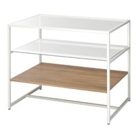 アズワン 3段テーブルH100cm ホワイト トロッコ無 63-5728-47 1台（直送品）