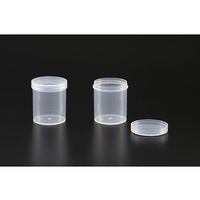 サンプラテック Uー8タイプ容器 3ー100 本体・フタ 透明(PP) 71700 1箱(50個) 64-3690-38（直送品）