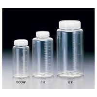 サンプラテック サンプラR クリアー広口ボトル 500mL ※ケース販売(100本入) 02015c 1箱(100本) 64-3685-37（直送品）