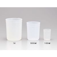 サンプラテック 帯電防止PEディスカップ 1L ※ケース販売(100個入) 31043c 1箱(100個) 64-3697-76（直送品）