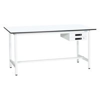 サカエ 軽量作業台(KADタイプ/均等耐荷重180kg/メラミン天板/H900mm/固定式/キャビネット付) KADー096BMW 1台（直送品）