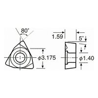 日研工作所 インサートチップ 6MP-D2 KPD010 1式 62-3681-98（直送品）