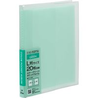 ナカバヤシ カラーポケットアルバム L判 1段 20枚 グリーン アカ-PCL-20-G 1冊