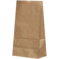 パックタケヤマ 紙袋 H6 耐油角底袋 茶無地 XZT55302 1袋(100枚)