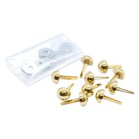 日本紐釦貿易(Nippon Chuko) 日本紐釦貿易 足折式底鋲 φ10mm 足の長さ15mm ゴールド LGK7-G　5袋セット（直送品）