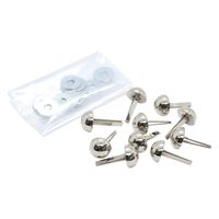 日本紐釦貿易(Nippon Chuko) 日本紐釦貿易 足折式底鋲 φ10mm 足の長さ15mm ニッケル LGK7-S　5袋セット（直送品）