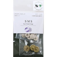 日本紐釦貿易 CHERRY LABEL SUN METAL SNAP メタル風スナップ 15mm SMS15