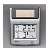 佐藤計量器製作所 ソーラーデジタル温湿度計 中国語版校正証明書付 PC-5200TRH 1台 8-9547-01-57（直送品）