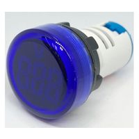 共立電子産業 DC4ー100V LEDデジタル電圧計 丸型 青 65-9620-80 1個（直送品）