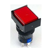 共立電子産業 照光式プッシュスイッチ 長方形 モーメンタリ 赤色 24V 65-9644-98 1個（直送品）