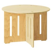 アズワン 木製簡易テーブル 円形タイプ小 直径64.8cm 65-9345-20 1個（直送品）