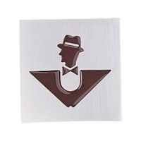 光 サインプレート 男 ブラウン RA1117-5 1枚 360-2838（直送品）