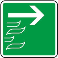 光 サインプレート 非常口(右へ) S1111-10 1セット(5枚) 360-1231（直送品）